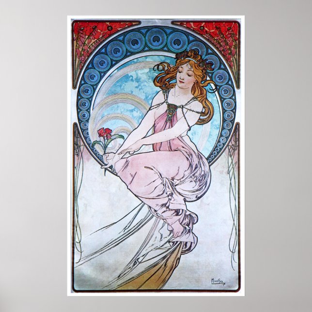 Poster Alphonse Mucha. La Peinture/Painting, 1898 (Frente)
