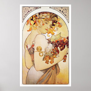 Poster Alphonse Mucha. Le Frutificar/fruta, c.1897
