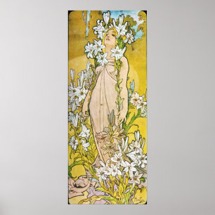 Pôster Alphonse Mucha. Le Lys/lírio, 1897