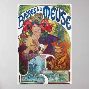 Pôster Alphonse Mucha Mulher