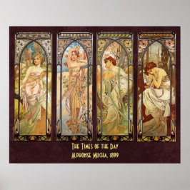 Poster Alphonse Mucha, O Momento do Dia