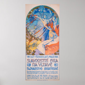 Poster Alphonse Mucha para o Festival de Sokol (1926)
