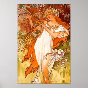 Poster Alphonse Mucha Primavera