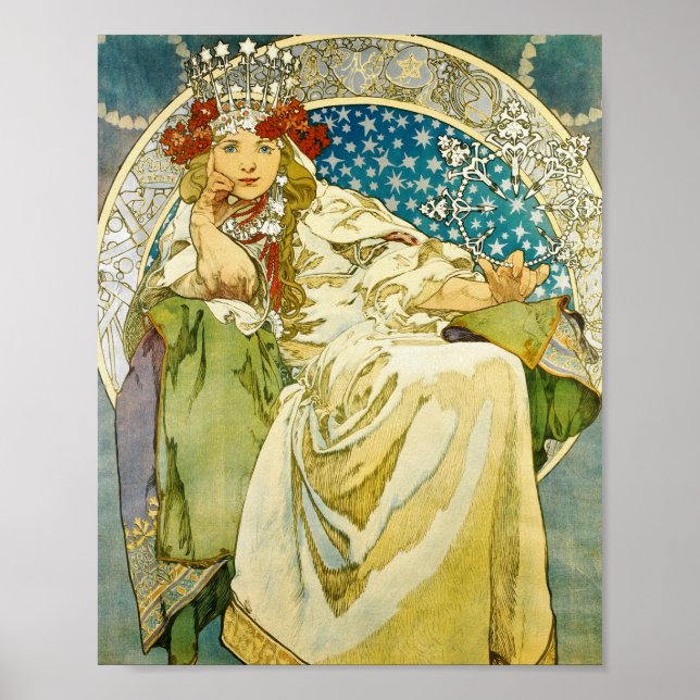 Poster Alphonse Mucha Princess Hyacinth Art Nouveau (Frente)