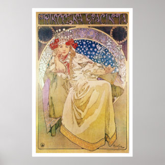 Pôster Alphonse Mucha. Princezna Hyacinta, 1911