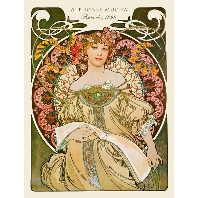 Poster Alphonse Mucha Rêverie DaydreC0879 Art Nouveau (Criador carregado)