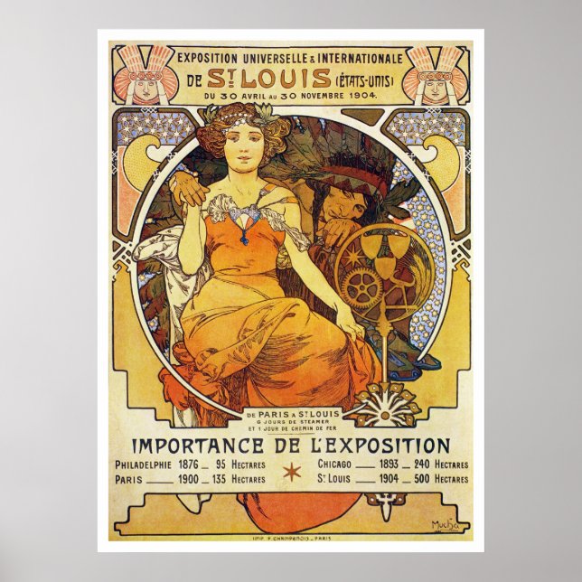 Pôster Alphonse Mucha. Rua Louis Expo 1903 (Frente)