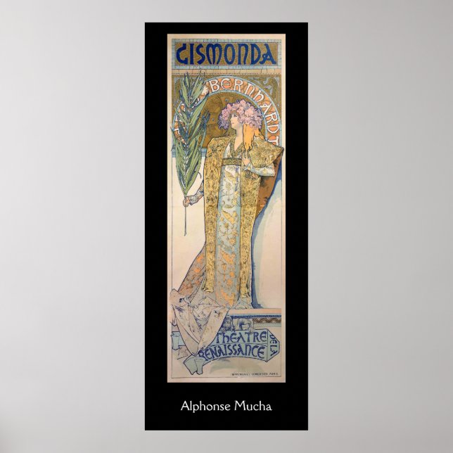 Poster Alphonse Mucha - Sarah Bernhard Painting (Frente)