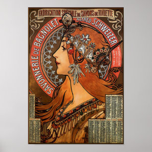 Poster Alphonse Mucha - Savonnerie de Bagnolet