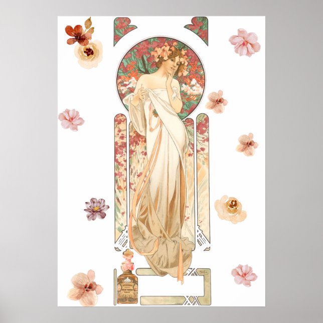 Poster Alphonse Mucha - Sylvanis Essence Lithógrafo (Frente)