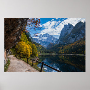 Poster Alpine Mountain Lake Gosauseen Lake Austria