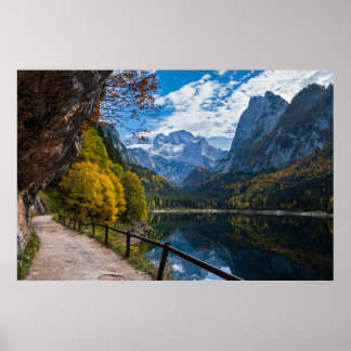 Poster Alpine Mountain Lake Gosauseen Lake Austria