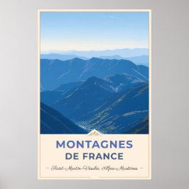Poster Alpine Valleys of the French Alps