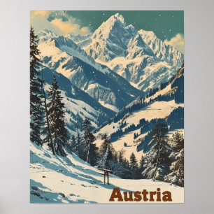 Poster Alps Austria Vintage