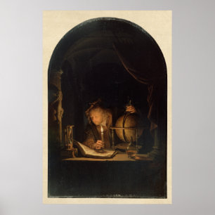 Poster Alquimista do filósofo no laboratório