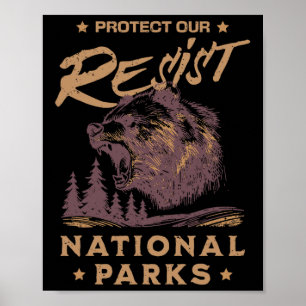 Poster Alt National Park Resist Service Proteja nossa naç