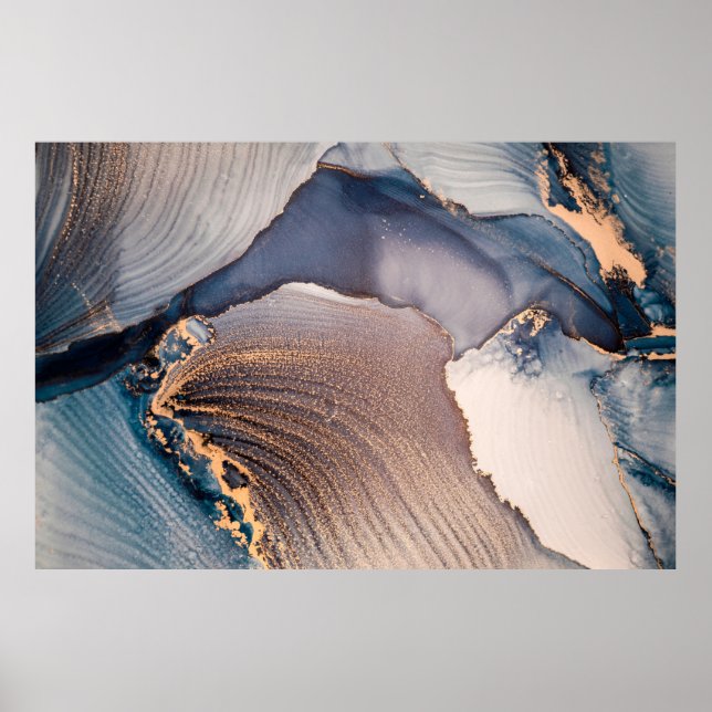 Poster Alta resolução. Pintura de arte fluida do abstrato (Frente)