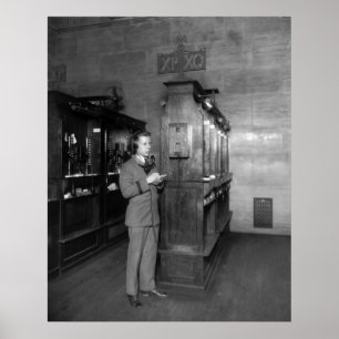 Pôster Alta tecnologia em Wall Street, 1928