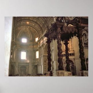 Pôster altar-alto da Basilica de Peter, Vaticano, Roma