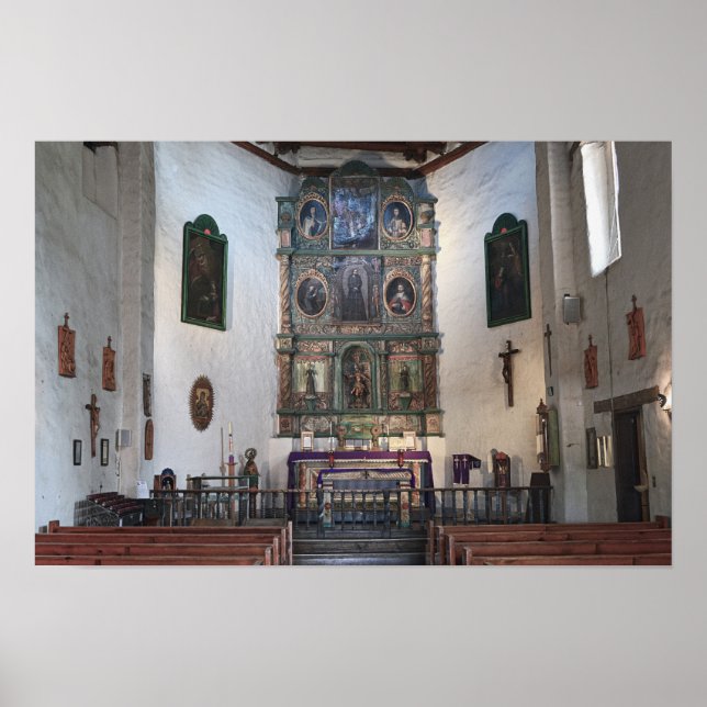 Poster Altar da Missão de San Miguel, Santa Fe (Frente)