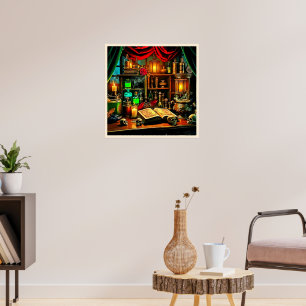 Poster Altar de Bruxa Design de Infusão Mística Noturna