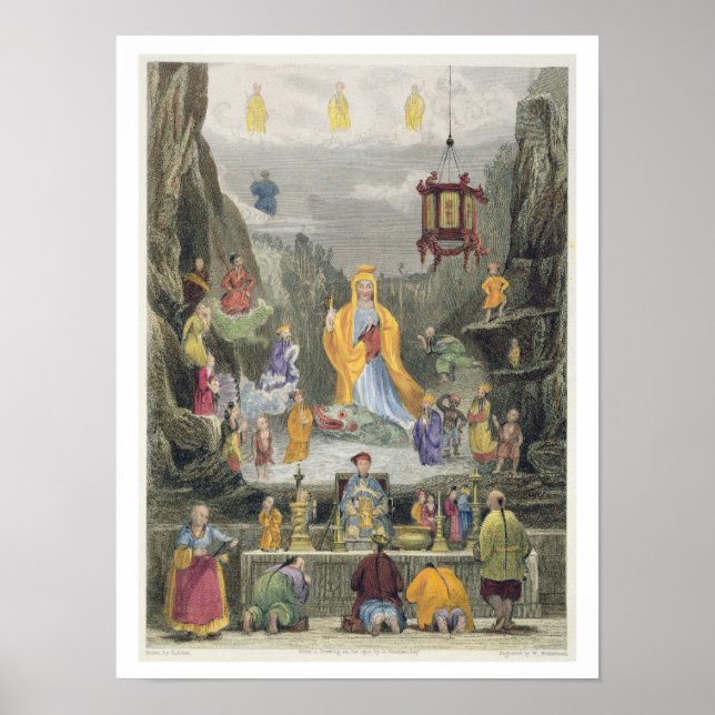 Poster Altar Piece no Templo 'Yun Stzoo Stzee', Ting- (Frente)