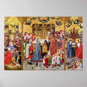 Pôster Altarpiece das sete alegrias do Virgin