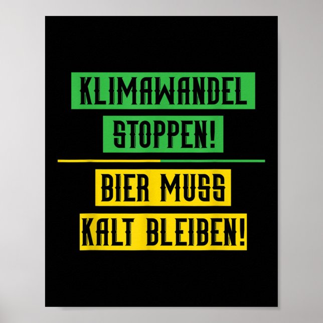 Poster Alterações Climáticas Parem Com A Proteção Climáti (Frente)