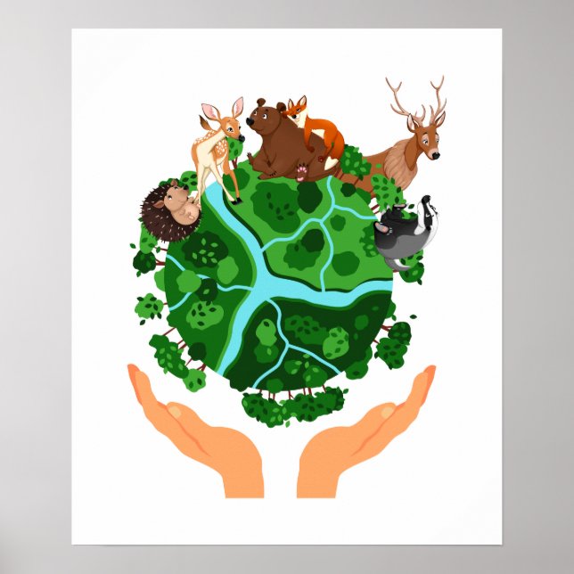 Poster Alterações Climáticas Salvem O Planeta (Frente)