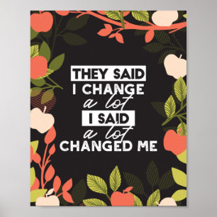 Poster Alterar aspas com o padrão da árvore de Fruta da A