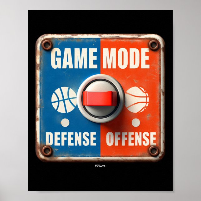 Poster Alternar entre Ofensa e Defesa - Sinal do Modo Lle (Frente)