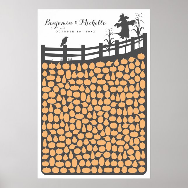 Poster Alternativa ao Livro de Visitas - Pumpkin Patch -  (Frente)