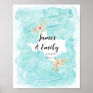 Poster Alternativa de Livro de Visitas de Casamento com A