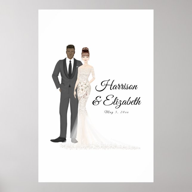 Poster Alternativo do Livro de Convidado de Casamento de  (Frente)