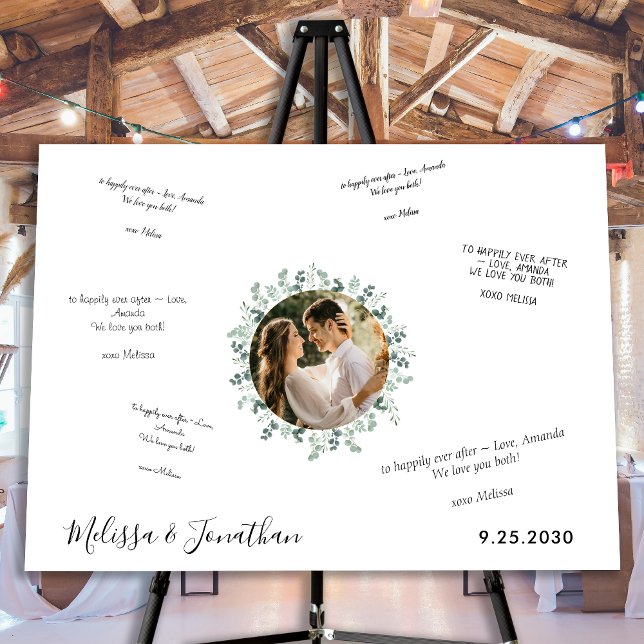Poster Alternativo Eucalyptus Photo Weding Guest Book (Criador carregado)