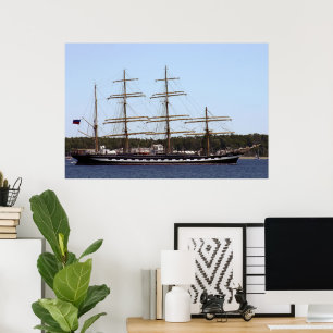 Poster alto do navio de Kruzenshtern
