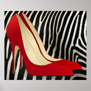 Poster alto salto vermelho