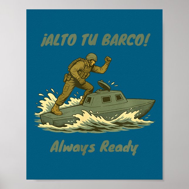 Poster Alto Tu Barco! Coast Guard Novelty Gift  (Frente)