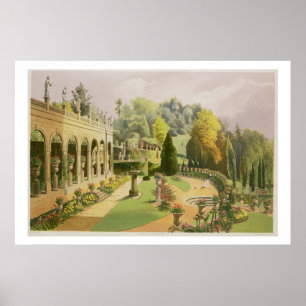 Poster Alton jardina, "dos jardins de Inglaterra", 1857