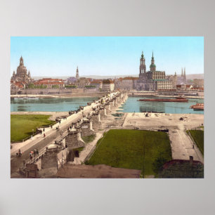 Poster Altstadt Old City Dresden View do Ministério da G