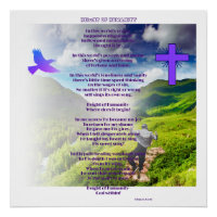 Altura Do Poema De Fé Humanitário Poster brilhante