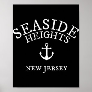 Poster Alturas da Beira Mar Nj Camisa, Nova Jersey Cidade