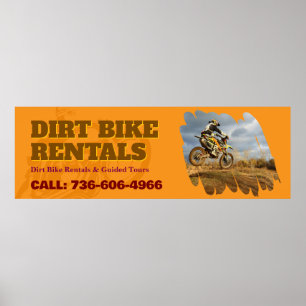 Poster Aluguer de Bicicletas Off-Road Personalizado 