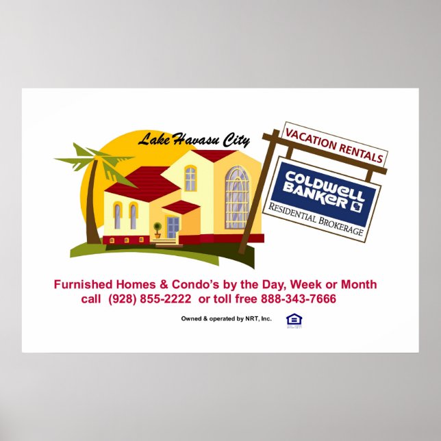 Pôster Aluguer de casas no lago Havasu (Frente)