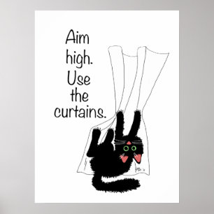 Poster Alvo alto. Use as cortinas