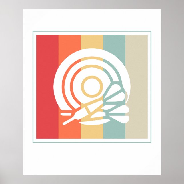 Poster Alvo de Dardo de Tabuleiro de Dardos (Frente)