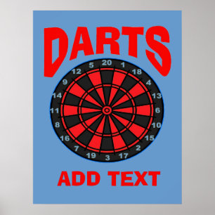 Poster Alvo de dardos, adicionar texto,