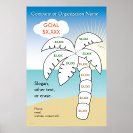 Pôster Alvo de Férias de Árvore de Palma