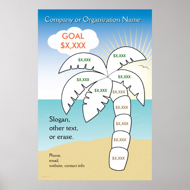 Pôster Alvo de Férias de Árvore de Palma (Frente)