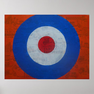 Pôster Alvo de Mod com fundo de Patinete